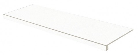 RAKO COMPILA schodová tvarovka DCFVF864 Paper 120x30 bílošedá v designu granitu