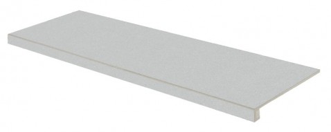 RAKO COMPILA schodová tvarovka DCFVF865 Cement 120x30 šedá v designu granitu