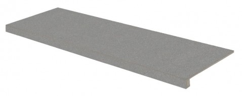 RAKO COMPILA schodová tvarovka DCFVF866 Shadow 120x30 tmavě šedá v designu granitu