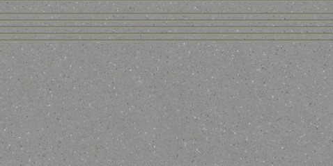 RAKO COMPILA schodovka DCPSR866 Shadow 60x30 tmavě šedá v designu granitu